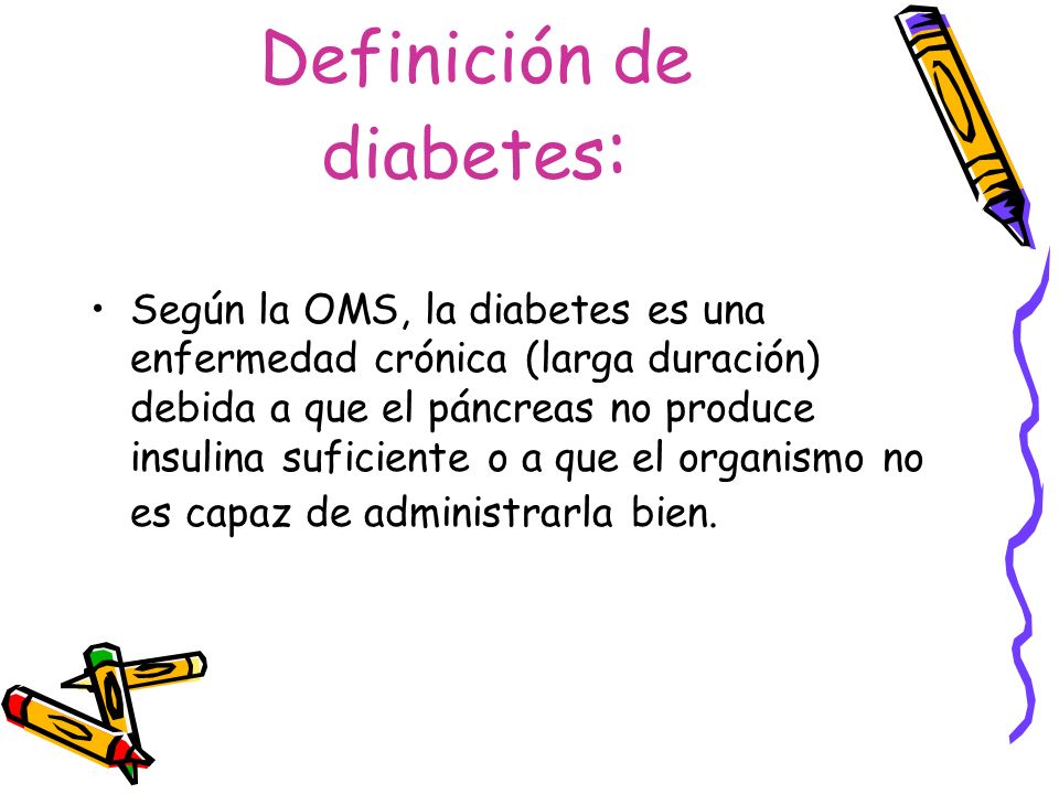 definición de diabetes mellitus por la oms